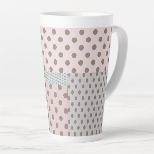 Dotted Pattern Latte Mok (Rechterhoek)