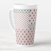 Dotted Pattern Latte Mok (Linkerhoek)