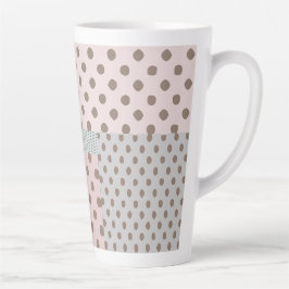 Dotted Pattern Latte Mok