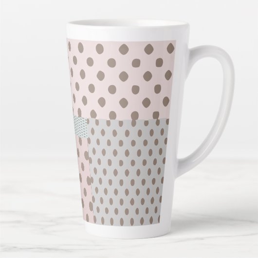 Dotted Pattern Latte Mok (Rechts)