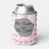 Dotted pink pastel aesthetic weeding can cooler (Blikje Voorkant)
