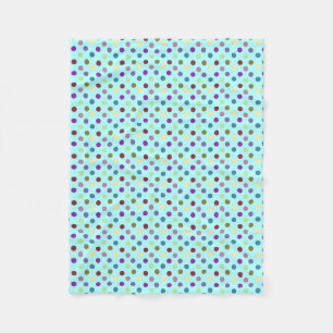 Dotted Polkas Multicolor Fleece Deken
