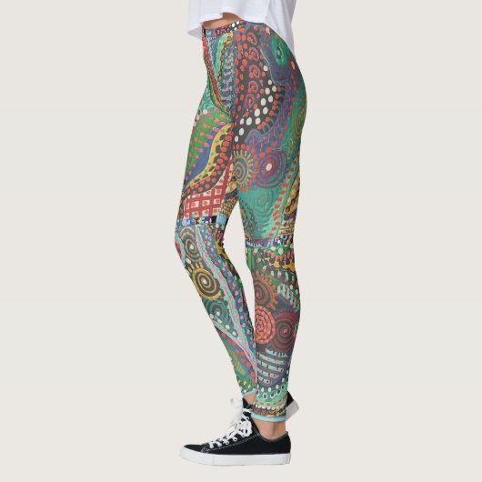 Dotted Tile design Leggings (Gauche)