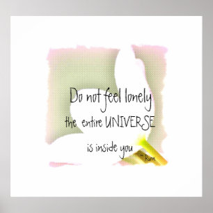 Dotted Tulilp Rumi Quote Poster