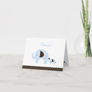 Dottie Blue Elephant Folded Merci notes