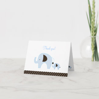 Dottie Blue Elephant Folded Merci notes