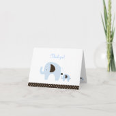 Dottie Blue Elephant Folded Merci notes (Devant)