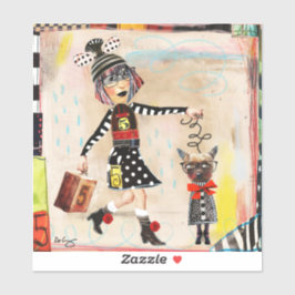 Dottie en haar Mini Me - Art Sticker