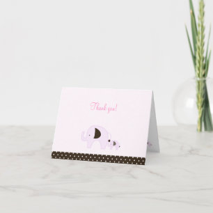 Dottie Pink Elephant Folded Merci notes