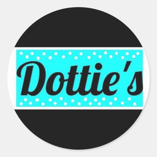 Dottie's winkel Logo Polka Dot Round Stickers (Voorkant)