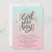 Dotty 2 Tone Aquarelle Genre Reveillez Invitation (Devant)