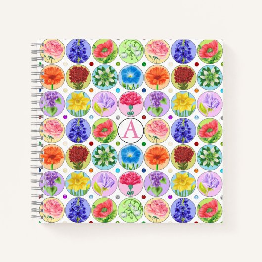 Dotty Birth Flower and Gem Carnet (Devant)