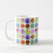 Dotty Birth Flower et Gem Classic Mug (Gauche)