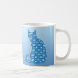 Dotty Cat - schaduwen van blauw Koffiemok