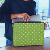 Dotty Delight Green Laptop Sleeve
