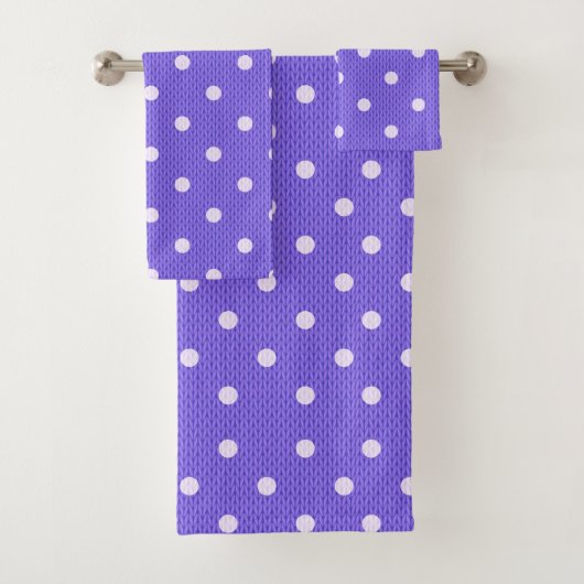 Dotty Delight paarse Bad Handdoek (Insitu)