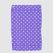 Dotty Delight paarse Golfhanddoek (Voorkant)