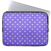Dotty Delight Paarse Laptop Sleeve (Voorkant)