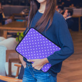 Dotty Delight Paarse Laptop Sleeve