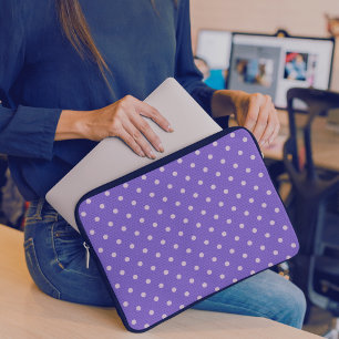 Dotty Delight Paarse Laptop Sleeve