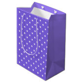 Dotty Delight Paarse Medium Cadeauzakje (Achterkant Gekanteld)