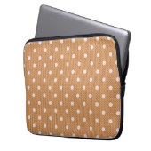 Dotty Delight Sinaasappel Laptop Sleeve (Voorkant Links)