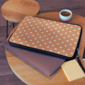 Dotty Delight Sinaasappel Laptop Sleeve