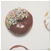 Dotty Donuts op wit, stof op de tuin (Swatch)