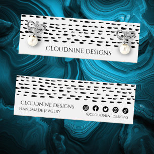 Dotty Earning Ketting Jewelry Mini Display Card Visitekaartjes