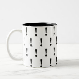 Dotty Exclamation Mark Tweekleurige Koffiemok