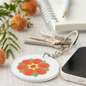 Dotty Flower AcrylKey ring Sleutelhanger (Voorkant Rechts)