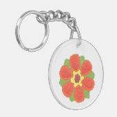 Dotty Flower AcrylKey ring Sleutelhanger (Voorkant Links)