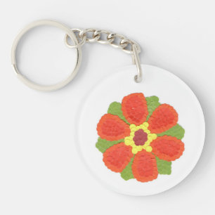 Dotty Flower AcrylKey ring Sleutelhanger