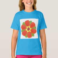 Dotty Flower Girls' Amerikaanse kleding Raglan