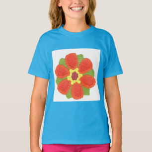 Dotty Flower Girls' Amerikaanse kleding Raglan T-shirt