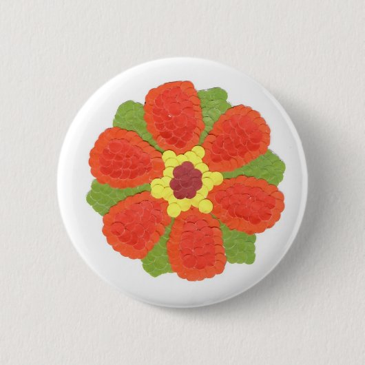 Dotty Flower Round Badge Ronde Button 5,7 Cm (Voorkant)