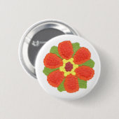 Dotty Flower Round Badge Ronde Button 5,7 Cm (Voorkant /achterkant)