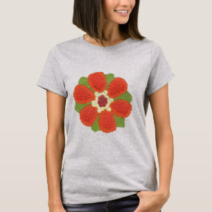 Dotty Flower Women's Plus-Size 3/4 Sleeve Raglan T-shirt