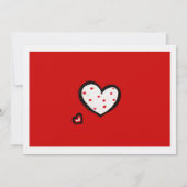 Dotty Hearts rouge Saint Valentin Invitation (Dos)