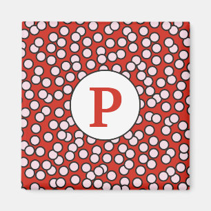 Dotty Monogram Patroon Magneet