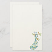 Dotty Peacock Color Briefpapier (Voorkant / Achterkant)