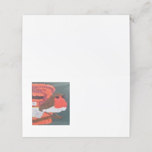 Dotty Robin Horizontal Folded Loyalty Card (Buitenkant ongevouwen)