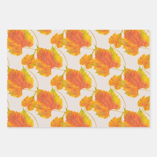 Dotty Spotty Herfst op een papierset met onmiddell Inpakpapier Vel (Voorkant)