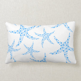 Dotty Starfish Pattern in Blue and White. Kussen