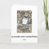 Dotty the Owl 1 carte de voeux (Dos)