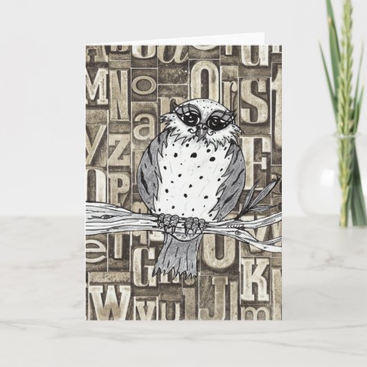 Dotty the Owl 1 carte de voeux (Devant)