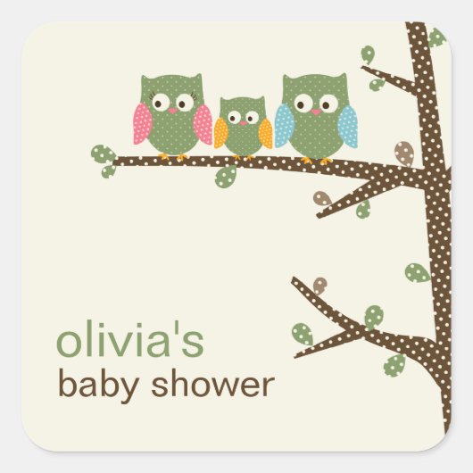 Dotty Uilen Favor Stickers of Gift Label Stickers (Voorkant)