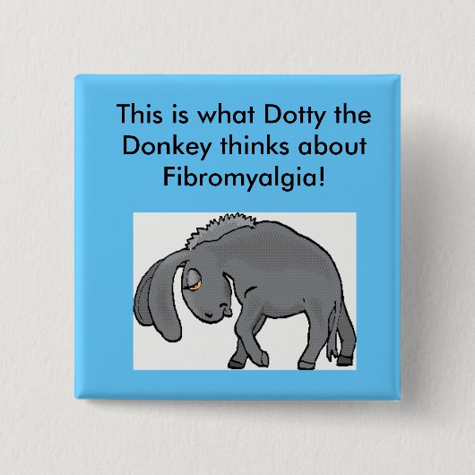Dotty's uitzichten op fibromyalgie. vierkante button 5,1 cm (Voorkant)