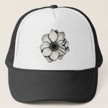 Dotwork Flower Trucker Hat