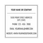 Douane Adres Contact Informatie Rubber Stempel (Afrduk)